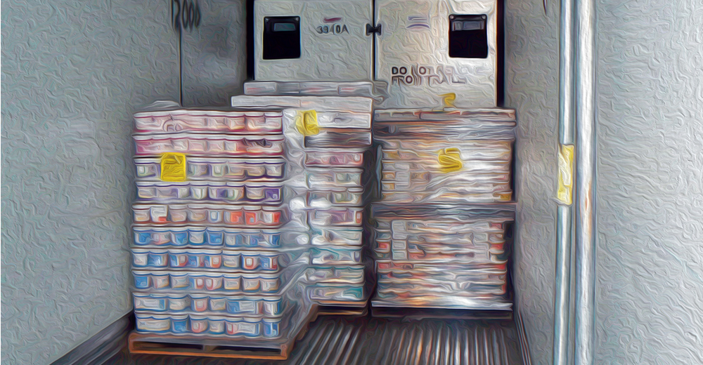 Refrigeratedtransporter 2842 Ltl Partial Trailer Interior Pallets Stylized