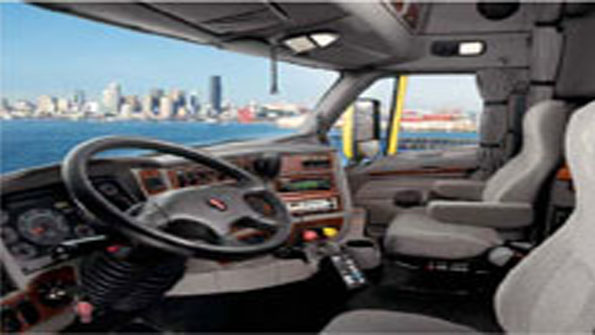 Refrigeratedtransporter 1108 Big Truck Cab View Looking Out