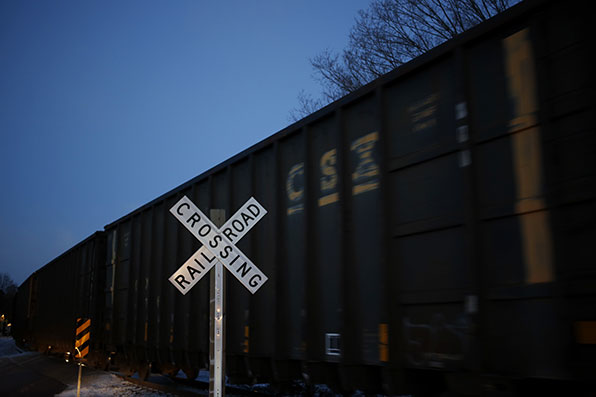 Refrigeratedtransporter 1300 Csx Train Rr Crossing Luke Sharrett Getty