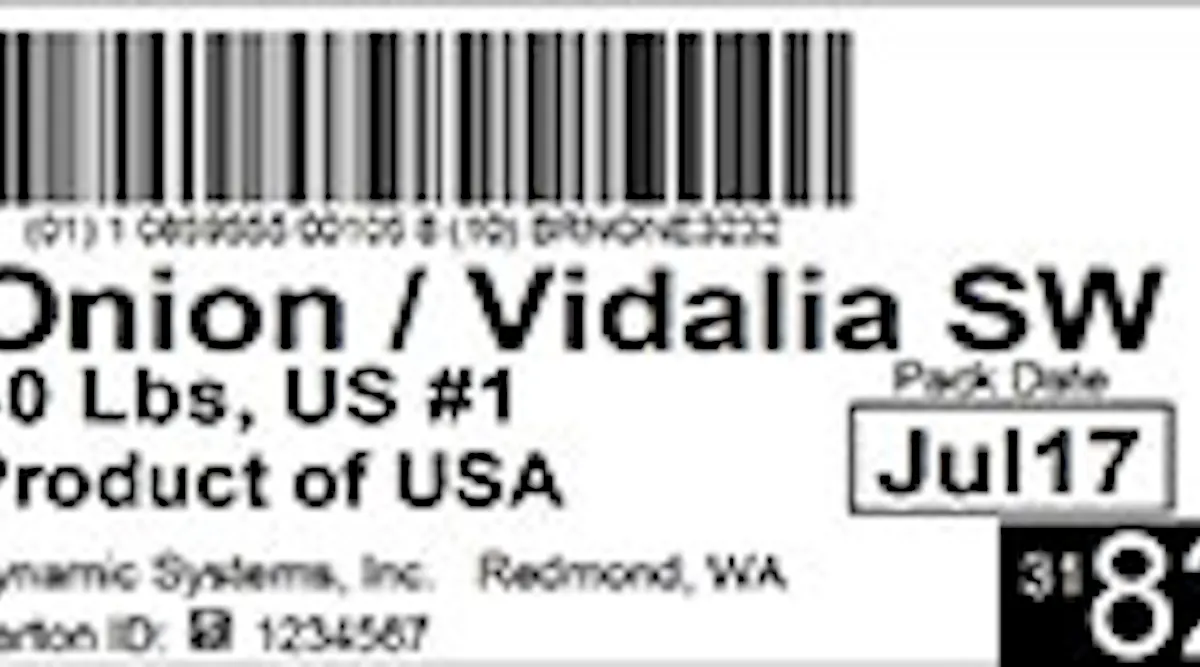 Food-safe label designed for use with SIMBA PTI labeling system ...