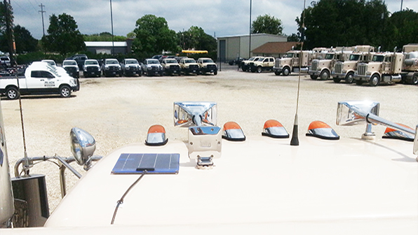 Use of solar panels keeps truck batteries operating efficiently