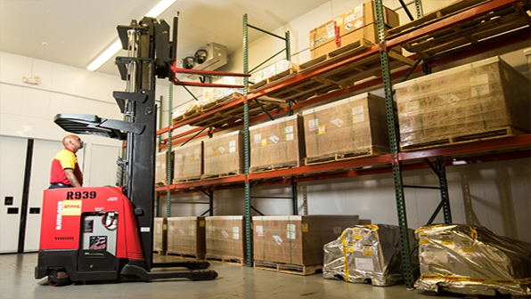 Refrigeratedtransporter 1798 Dhl Warehouse And Worker