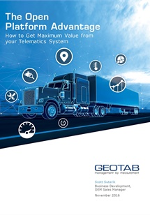 Fleetowner Com Sites Fleetowner com Files Uploads 2016 10 18 Geotab Open Platform White Paper