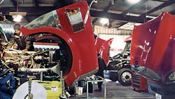 Refrigeratedtransporter 2024 Maintenance Shop Red Truck Open Hood Refrigeratedtransporter 2024 Maintenance Shop Red Truck Open Hood