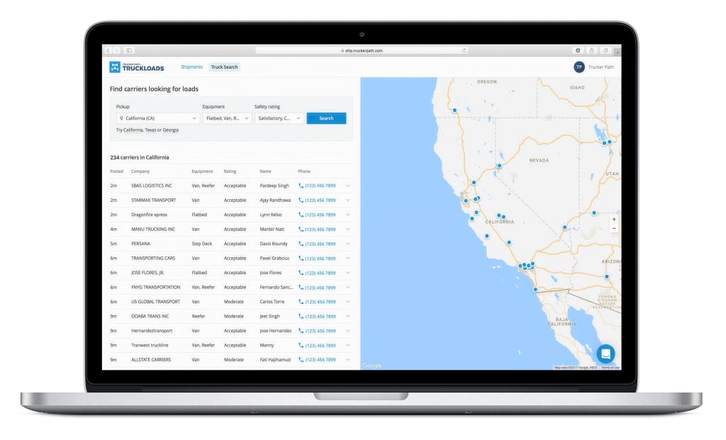 Trucker 1199 Truckerpath Truck Search Mockup Lo