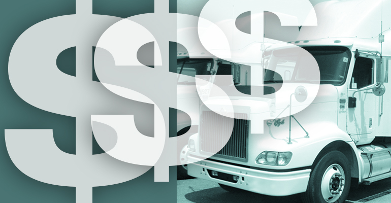 Refrigeratedtransporter 2896 Dollar Signs Tractor Duotone