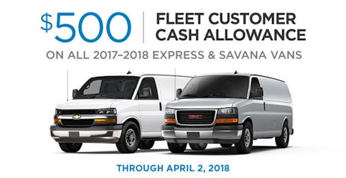 Gm vans 2018 on sale