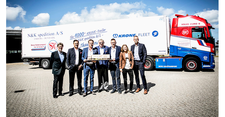 Refrigeratedtransporter 3302 Krone Trailer Delivery To Danish Firm