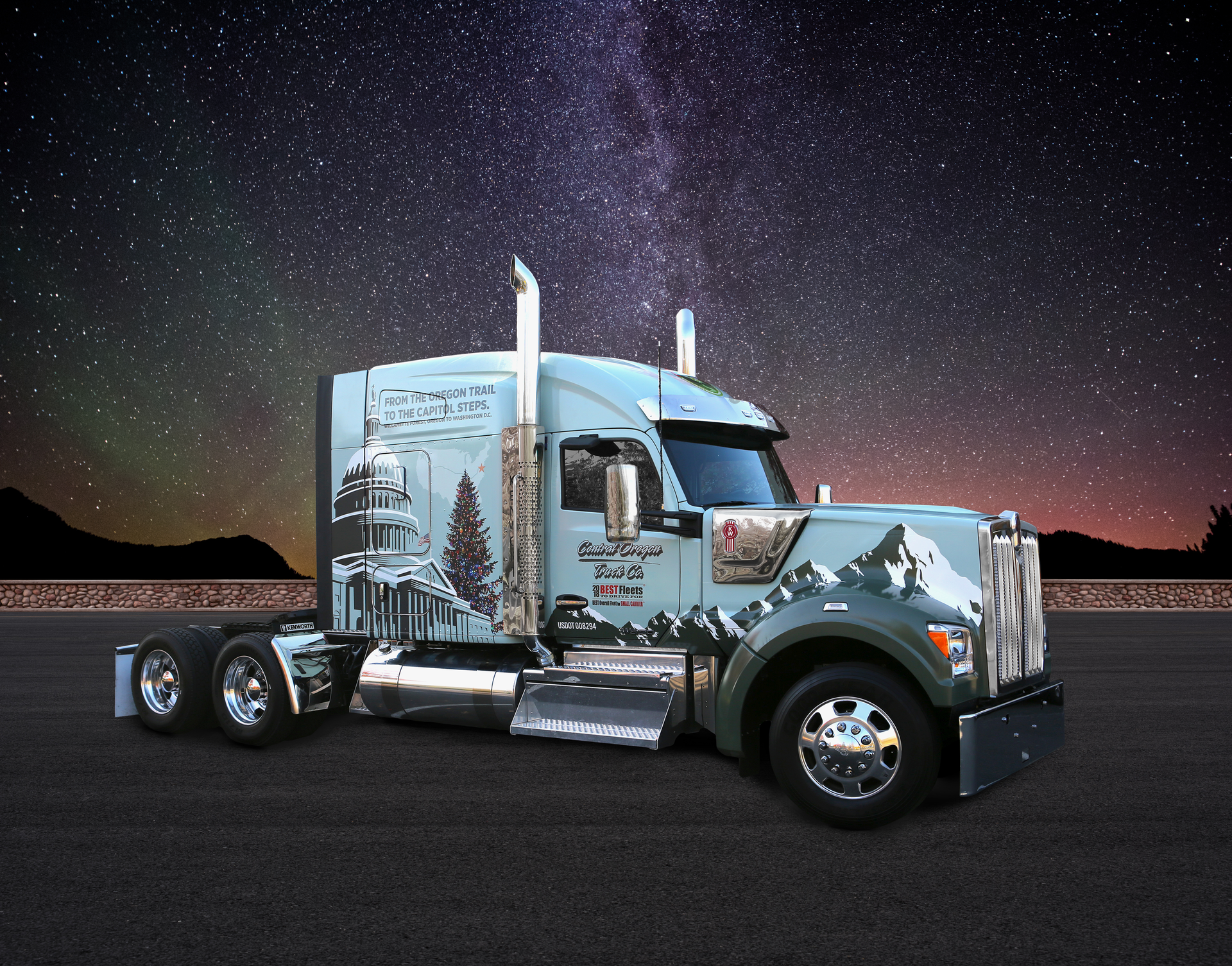 Trucker 8238 11 05 18 Kenworth W990 Us Capitol Christmas Tree Tour 0