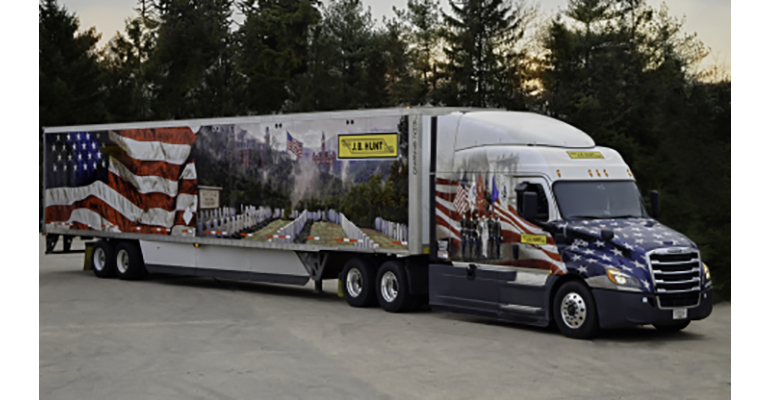Refrigeratedtransporter 3626 Jb Hunt Wreaths Across America Rig