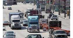 Refrigeratedtransporter 3649 Trucks In Heavy Traffic Getty David Mcnew 0 Refrigeratedtransporter 3649 Trucks In Heavy Traffic Getty David Mcnew 0