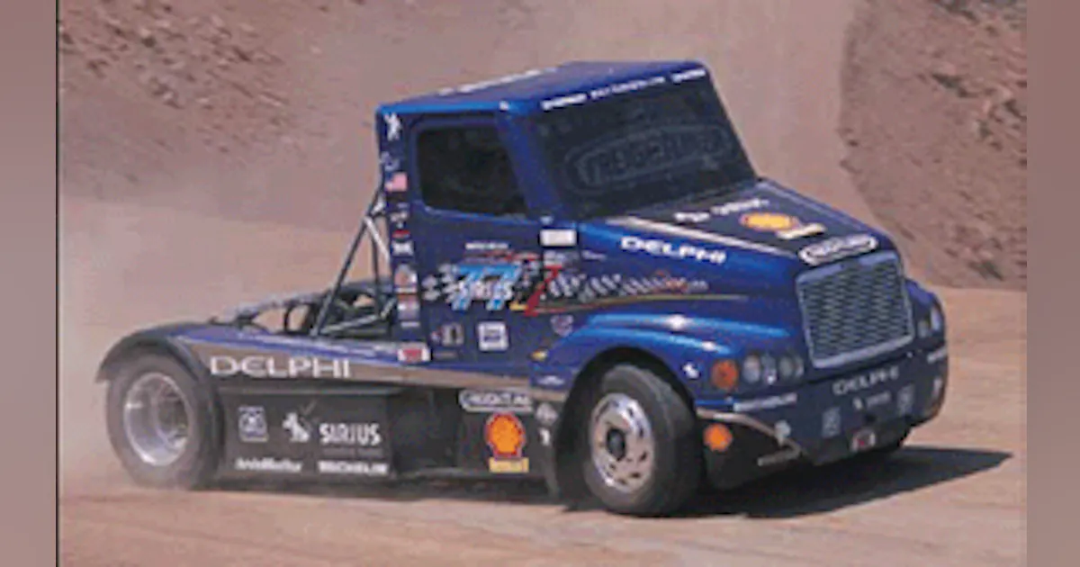 Freightliner Racing Ryan’s Freightliner racer at HDMA | FleetOwner