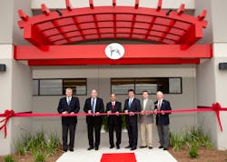 Great Dane execs and local leaders cut the ribbon on new reefer trailer plant in Statesboro GA Great Dane execs and local leaders cut the ribbon on new reefer trailer plant in Statesboro GA