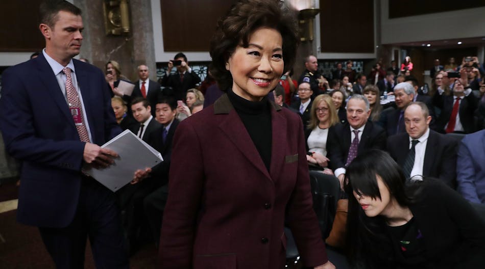 DOT&apos;s Elaine Chao said the $84 billion budget request for fiscal 2020 would &apos;provide results and maximize our resources.&rdquo;