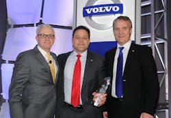 Nacarato Volvo vice president Joe Nacarato center receives the 2013 Volvo Trucks North American Dealer of the Year from left Terry Billings Volvo Trucks vice president ndash business development and right Goumlran Nyberg president Volvo Trucks North American sales amp marketing Nacarato Volvo vice president Joe Nacarato center receives the 2013 Volvo Trucks North American Dealer of the Year from left Terry Billings Volvo Trucks vice president ndash business development and right Goumlran Nyberg president Volvo Trucks North American sales amp marketing