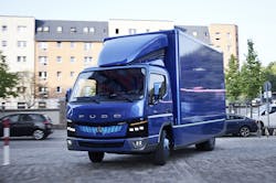 FUSO also announced it will bring limitedproduction line fully electric trucks to market in the US Japan and Europe before the end of 2017 The company has dubbed this new allelectric batterypowered mediumduty work truck the eCanter It will be the first 100 percent plugin electric work truck designed and produced by a major truck manufacturer and the first production models are scheduled to arrive in the US later this yearThe eCanter is a Class 4 truck with a 15995 lb GVWR and a payloa FUSO also announced it will bring limitedproduction line fully electric trucks to market in the US Japan and Europe before the end of 2017 The company has dubbed this new allelectric batterypowered mediumduty work truck the eCanter It will be the first 100 percent plugin electric work truck designed and produced by a major truck manufacturer and the first production models are scheduled to arrive in the US later this yearThe eCanter is a Class 4 truck with a 15995 lb GVWR and a payloa