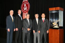Wisconsin Kenworth received the prestigious 2013 Kenworth Dealer of the Year Award for the United States and Canada at the Kenworth Dealer Meeting held recently in the Seattle area From left are Gary Moore Kenworth general manager and PACCAR vice president Preston Feight Kenworth assistant general manager for sales and marketing and Wisconsin KenworthCSM Companies executives Bob Sorrentino Curt Collins and Jim Moeller Wisconsin Kenworth received the prestigious 2013 Kenworth Dealer of the Year Award for the United States and Canada at the Kenworth Dealer Meeting held recently in the Seattle area From left are Gary Moore Kenworth general manager and PACCAR vice president Preston Feight Kenworth assistant general manager for sales and marketing and Wisconsin KenworthCSM Companies executives Bob Sorrentino Curt Collins and Jim Moeller
