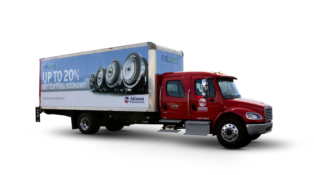 While features of Allison Transmission&apos;s new FuelSense fuel-efficiency package have already been integrated into the Allison TC10 transmission for tractors, Freightliner will be the first medium-duty OEm to offer FuelSense, beginning late this year on M2 chassis spec&apos;ed with Allison 2000 and 3000 Series automatics