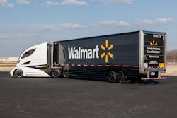 Later this year Walmart will evaluate this concept combination39s realworld performance factors via testing on a track as the tractor unit is not quotroad legalquot Later this year Walmart will evaluate this concept combination39s realworld performance factors via testing on a track as the tractor unit is not quotroad legalquot