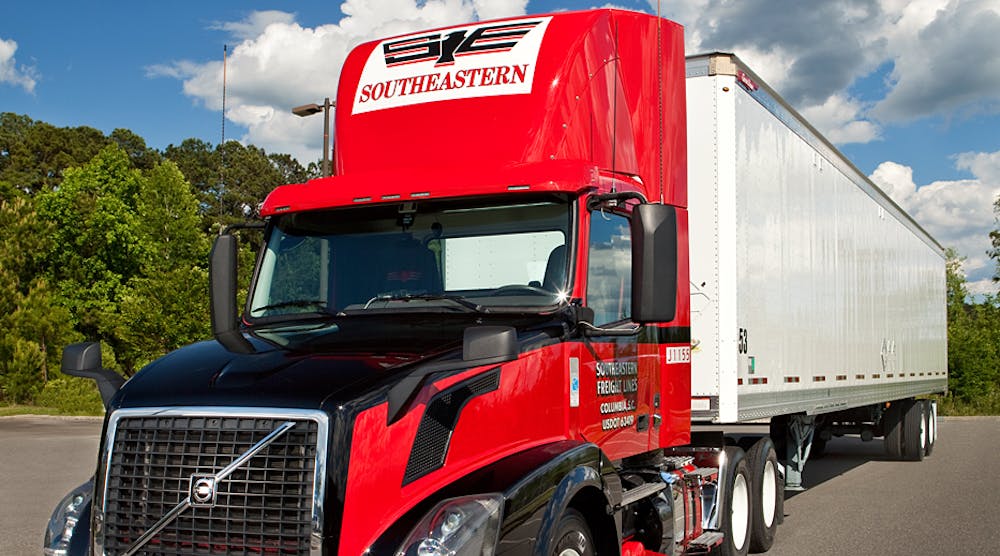 Southeastern Freight Lines has opted to equip all 2,850 of its regional LTL tractors with the PeopleNet BLU.2 onboard-computer system.