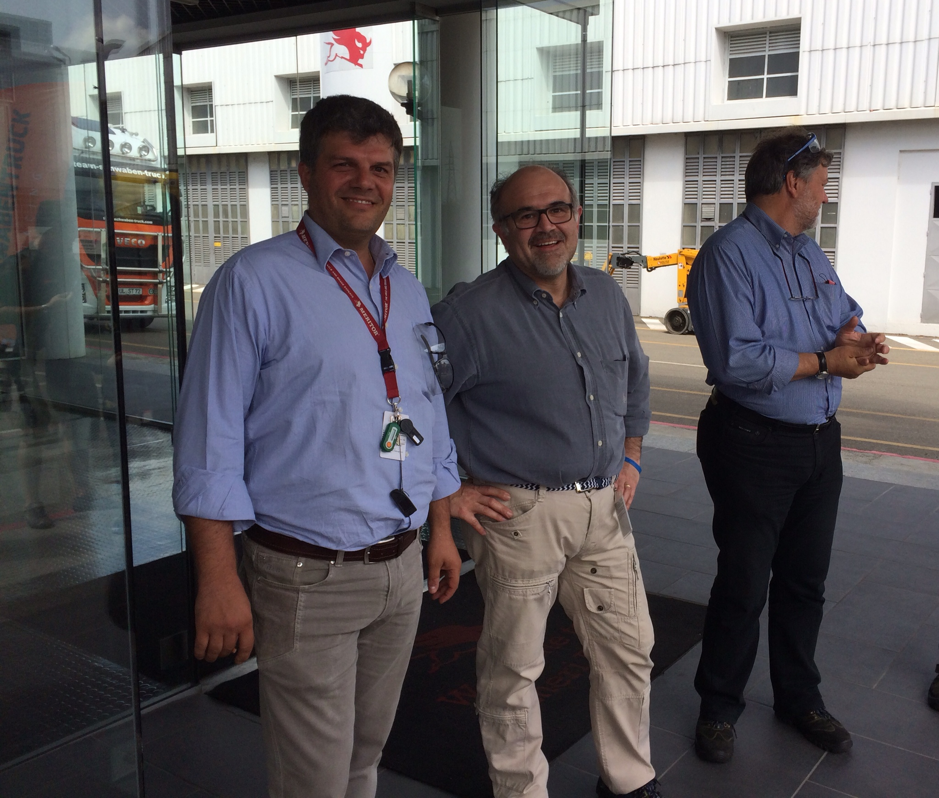 Gian Luca Alberti left site manager of Meritor39s Cameri Italy axle plant at start of facilities tour for North American journalists