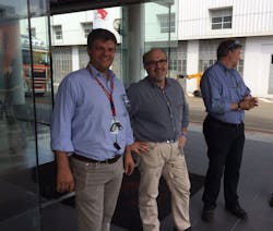 Gian Luca Alberti left site manager of Meritor39s Cameri Italy axle plant at start of facilities tour for North American journalists Gian Luca Alberti left site manager of Meritor39s Cameri Italy axle plant at start of facilities tour for North American journalists