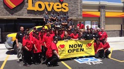 The staff at the Grand Junction, CO, Love&apos;s location celebrates the grand opening last week.