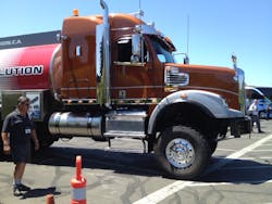 Designed to carry water for fracking Freightliner 122SD Sleeper 8x8 AWD Extreme Heavy Haul Tanker with Evolution body Designed to carry water for fracking Freightliner 122SD Sleeper 8x8 AWD Extreme Heavy Haul Tanker with Evolution body