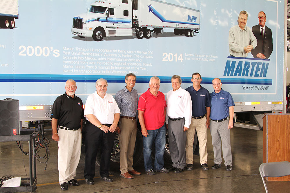 Marten Transport receives its 10,000th Utility Trailer model
