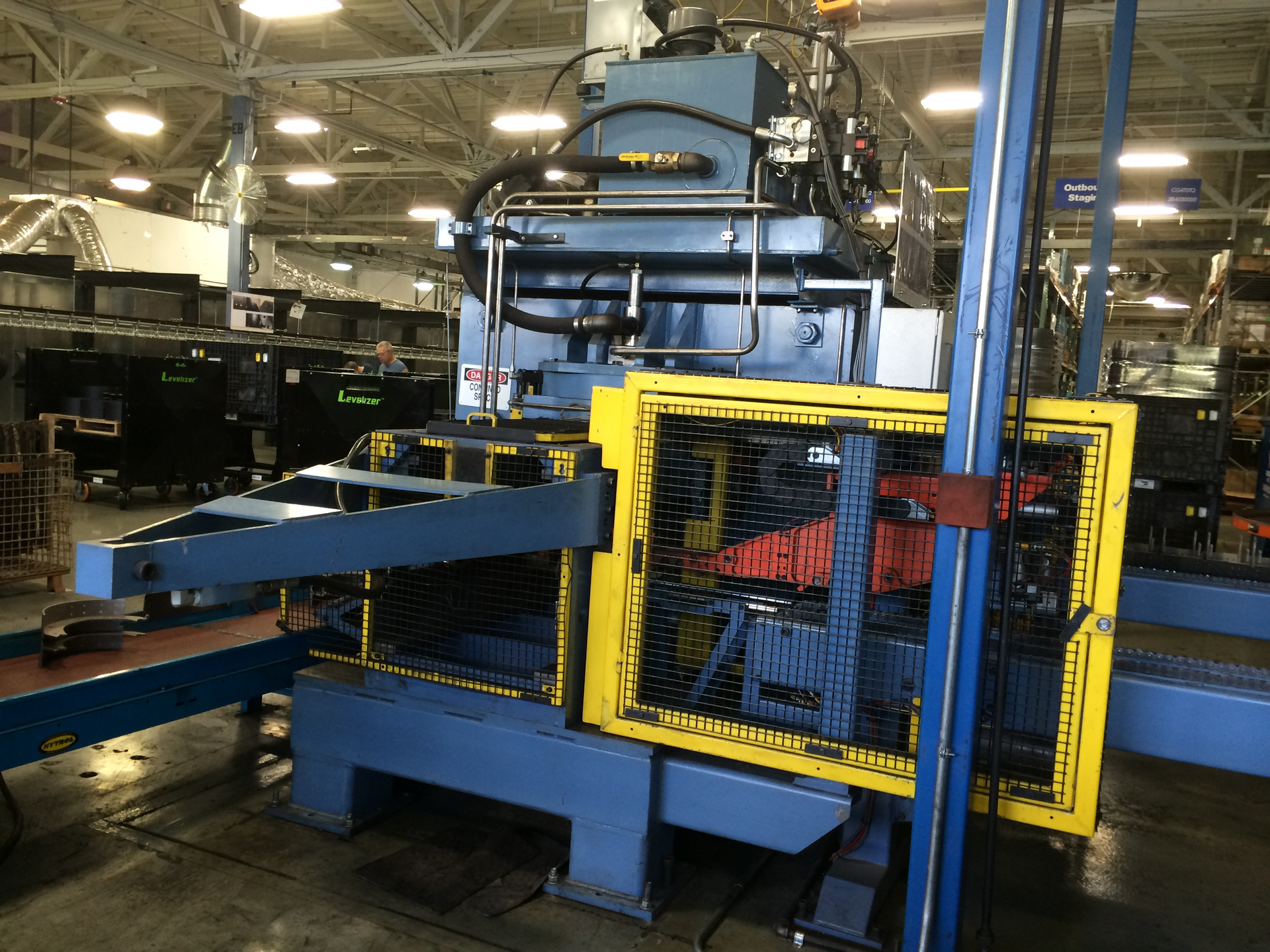 Over 3 million invested thsi year by Bendix in its Huntington IN brakeshoe remanufacturing center of excellence included installing this 1000ton quotcoining pressquot that swiftly returns used brake shoes to the exact shapes engineered by their original manufacturers
