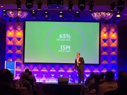 Newth Morris cofounder of Telogis taking the stage at the company39s annual user forum Newth Morris cofounder of Telogis taking the stage at the company39s annual user forum