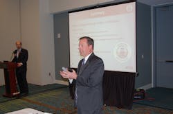 NACFE39s Mike Roeth foreground and Dave Scaller at left said the group39s latest report indicates engine settings can drive fuel economy gains NACFE39s Mike Roeth foreground and Dave Scaller at left said the group39s latest report indicates engine settings can drive fuel economy gains