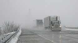 ATA says for-hire carriers hauled 1.3% more freight in January despite winter&apos;s icy wrath. Photo courtesy of VDOT.