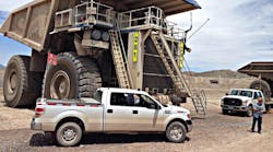 Fleet testing the aluminum body Ford F-150 in Nevada&apos;s open pit gold mines.
