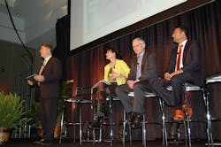 Hosted by moderator Jim Mele editorinchief of Fleet Owner panelists from left Susan Alt senior vp for public affairs with Volvo Group North America Dr Wilfried Achenbach senior voengineering amp technology for Daimler Trucks North America DTNA and Sandeep Kar global director of automotive and transportation research at Frost amp Sullivan discussed the practicality of the selfdriving truck during yesterday39s Fleet Forum Hosted by moderator Jim Mele editorinchief of Fleet Owner panelists from left Susan Alt senior vp for public affairs with Volvo Group North America Dr Wilfried Achenbach senior voengineering amp technology for Daimler Trucks North America DTNA and Sandeep Kar global director of automotive and transportation research at Frost amp Sullivan discussed the practicality of the selfdriving truck during yesterday39s Fleet Forum