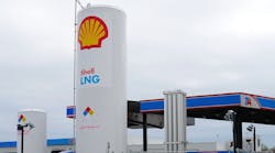 Shell&apos;s new LNG lane at a TA fueling station in Baytown, Texas.