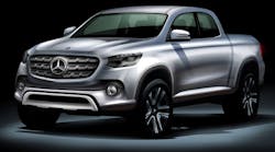 The new Mercedes-Benz pickup will be built off Nissan&apos;s NP300 midsize platform. Photo courtesy of Daimler AG.
