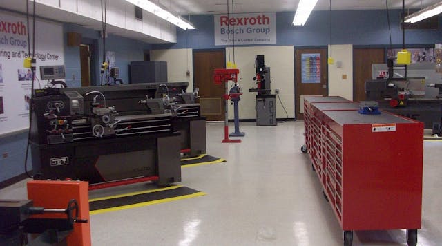 High school, Bosch Rexroth, and other advanced manufacturing firms collaborate to educate and train students for high demand 21st-century careers.