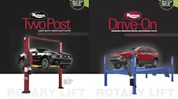Rotary Lift&rsquo;s new two-post and drive-on lift brochures each cover light- and heavy-duty lift options and include helpful guides to assist customers.