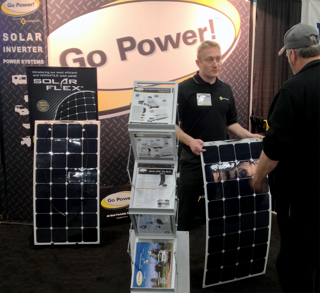Go Power will display new uses for its Solar Flex solar panels in two booths in the Green Zone at the NAFA 2015 Institute amp Expo in Orlando