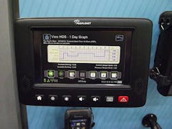 PeopleNet had a number of products on display including its hoursofservice solutions PeopleNet had a number of products on display including its hoursofservice solutions