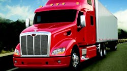Peterbilt has added Bendix&apos;s SmarTire Tire Pressuring Monitoring System to its Model 587.