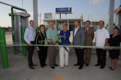 From left Damon Cuzick COO of EVO CNG Mary Boettcher president of Trillium CNG Danny Cuzick president of EVO CNG Betsy Price mayor of ForthWorth Don Orr president of Central Freight Lines John Exparza president and CEO of Texas Trucking Association Theril Lund CFO of EVO CNG and Susan ShifflettRegional Director of Texas Railroad Commission at the April 22 ribboncutting ceremony From left Damon Cuzick COO of EVO CNG Mary Boettcher president of Trillium CNG Danny Cuzick president of EVO CNG Betsy Price mayor of ForthWorth Don Orr president of Central Freight Lines John Exparza president and CEO of Texas Trucking Association Theril Lund CFO of EVO CNG and Susan ShifflettRegional Director of Texas Railroad Commission at the April 22 ribboncutting ceremony