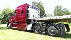 FlowBelow AeroKit installed on flatbed truck FlowBelow AeroKit installed on flatbed truck