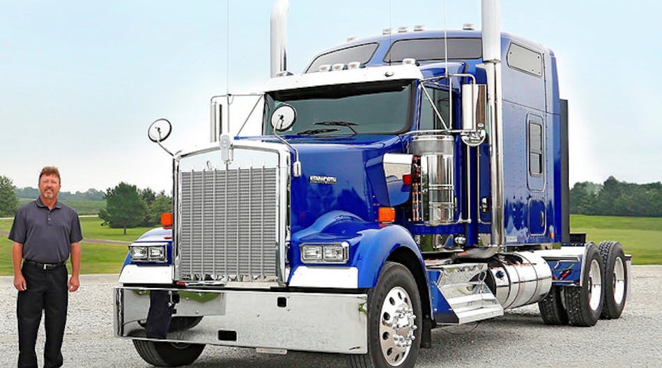 Stan Keim, owner of Keim TS, and his company&apos;s new Kenworth ICON 900.