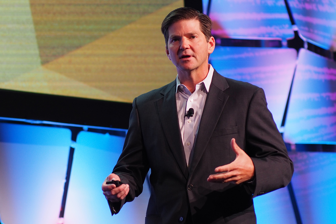 PeopleNet President Brian McLaughlin discusses how the transportationtrucking industry can realize bigger gains through technology and mobile devices Photo by Aaron Marsh