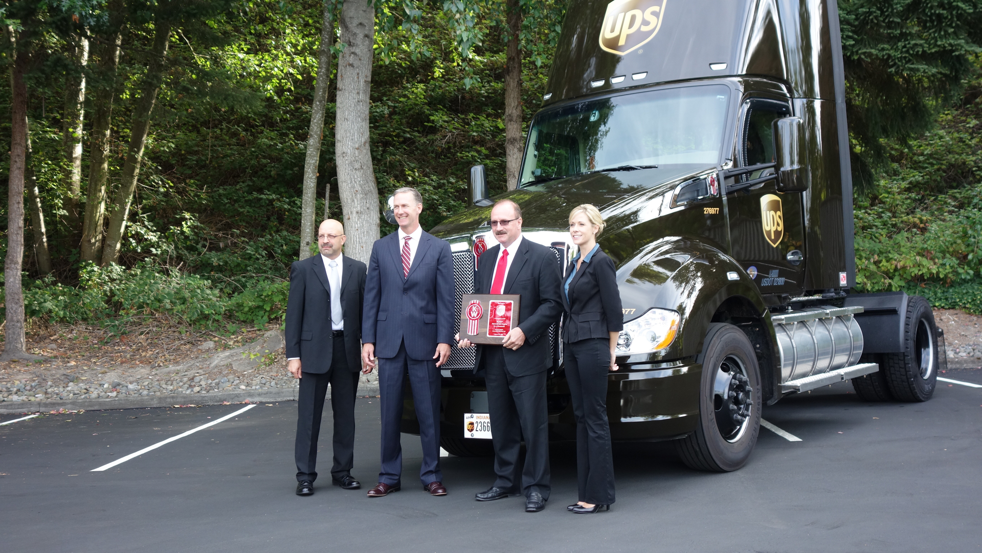 Kenworth UPS and MHC Kenworth ndashAtlanta celebrated the installation of the 50000th PACCAR MX series engine in a Kenworth truck here at Kenworthrsquos headquarters in Kirkland WA yesterday The special engine was under the hood of a new Kenworth T680 going to work at the UPS operation serving the Seattle WA area Shown left to right Ray Lehrman automotive supervisor UPS Seattle operation Preston Feight Kenworth general manager and PACCAR vice president Robert Filosa UPS West Region Automotive Coordinator