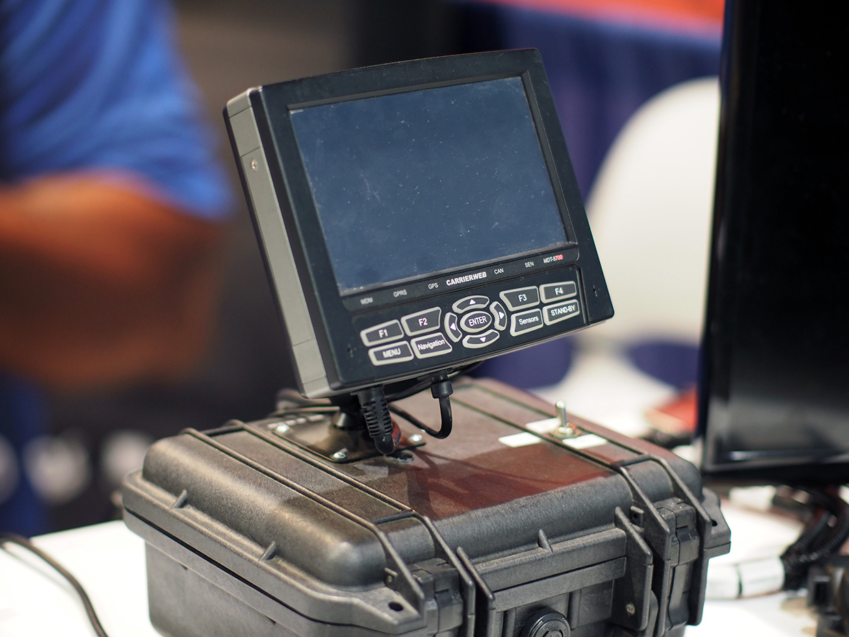 CarrierWeb displayed its incab hardware products at the TMW Transforum conference in Orlando FL Photo by Aaron Marsh