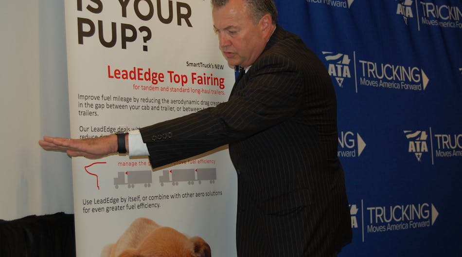 SmartTruck CEO Steve Ingham Jr. explains how the LeadEdge works to reduce drag.