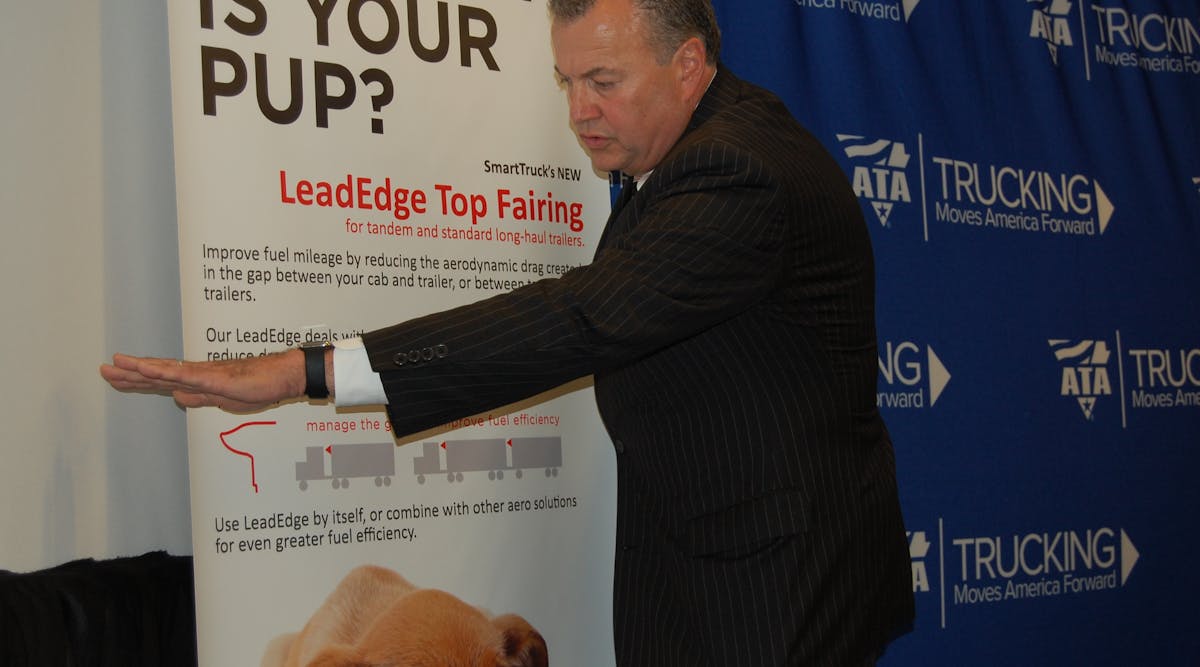 SmartTruck CEO Steve Ingham Jr. explains how the LeadEdge works to reduce drag.